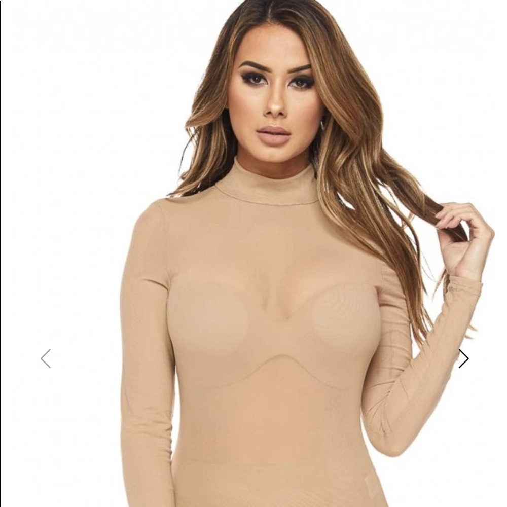 Nude bodysuit see through